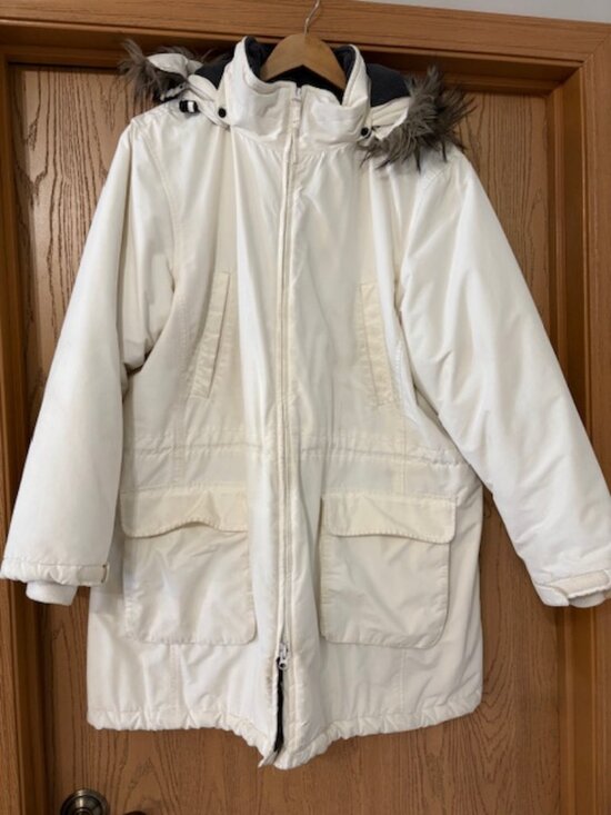 Lands End Jackets & Blazers - Lands End Women Windcheck/Thermacheck Insulated Fur Trim Hooded Winter coat. 1X